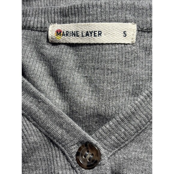 Marine Layer Womens Lexi Ribbed Button Up Top Sz S Tensel/ Modal - Picture 9 of 10